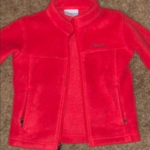 Red Columbia fleece jacket